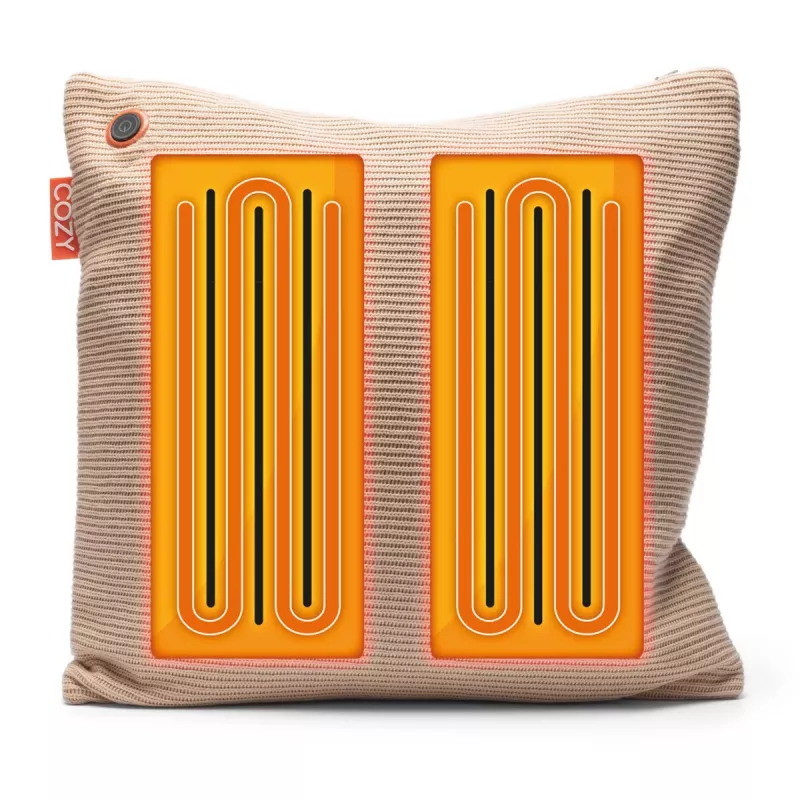 Bodi-Tek BT-CSHT2-K-BG-PB10 COZY Una Cushion Knitted & Power Bank 10000 mAh, Smėlio spalvos