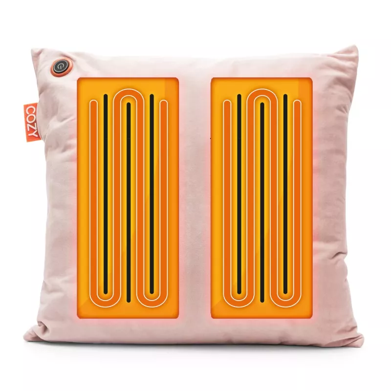 Bodi-Tek BT-CSHT2-V-LP-PB10 COZY Una Šildanti komforto pagalvėlė 45 x 45 cm, šviesiai rožinis aksomas
