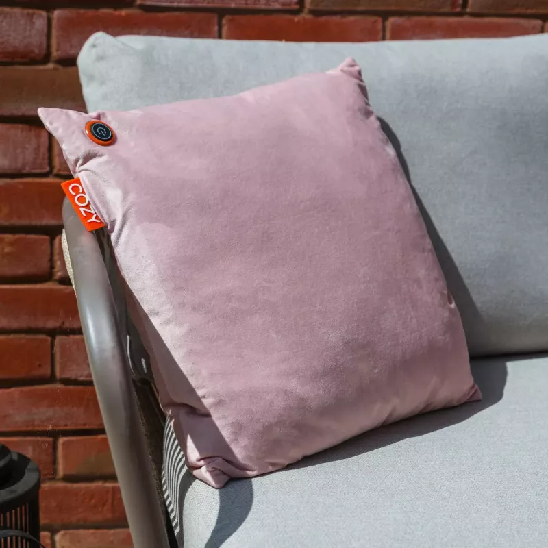 Bodi-Tek BT-CSHT2-V-LP-PB10 COZY Una Šildanti komforto pagalvėlė 45 x 45 cm, šviesiai rožinis aksomas