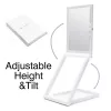 RIO MMAW-EU/1,0 Home and Away Dressing Table Make Up Mirror - Dvipusis LED apšvietimo veidrodis, 1x/5x padidinimas, sulankstomas, baltas