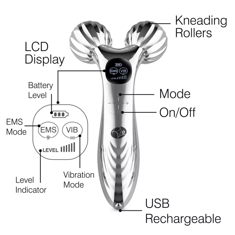 Rio FARM--TOP-EU/1.0 3D Face & Body Roller Massager