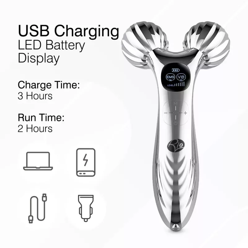 Rio FARM--TOP-EU/1.0 3D Face & Body Roller Massager