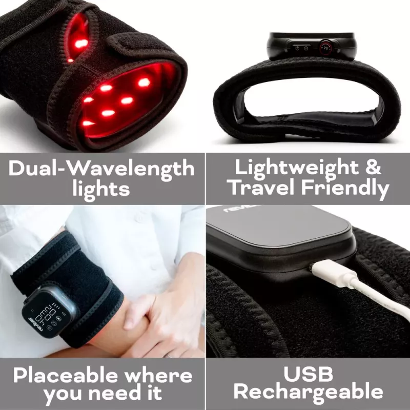 Reviber RV-MATP-EU Infrared Light Therapy Pad - 660nm & 850nm, 120 LEDs, Flexible Neoprene