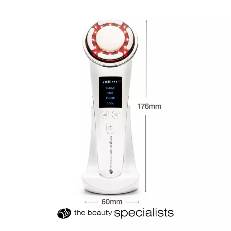 Rio FCTL-TOP-EU/1.0 Facelift & Tone Beauty Spa, 6-In-1 Skincare Tool