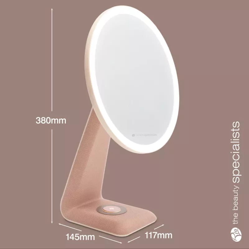 RIO MMDL-EU/1,0 High Performance Make Up Mirror - Dvipusis 1x/5x didinimas, LED dienos šviesa, reguliuojamas jutiklinis reguliatorius, chromuotas