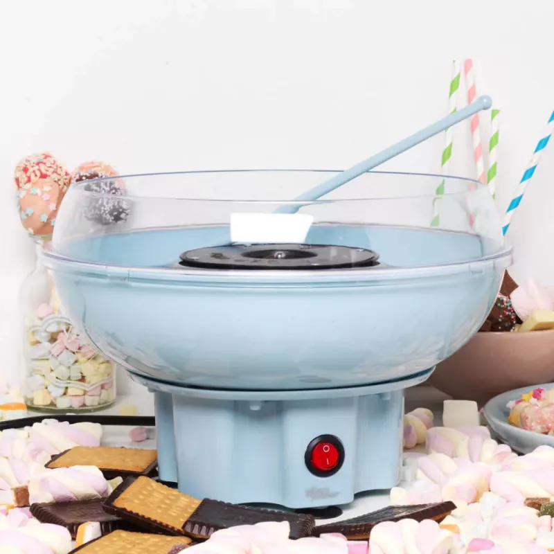 Giles & Posner EK2641GSBLVDEV2 Candyfloss Maker - 500W, Pastel Blue, Retro Design