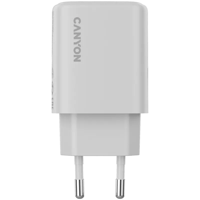 CANYON OnCharge 200 20W 1xPD 1xQC EU White Wall Charger