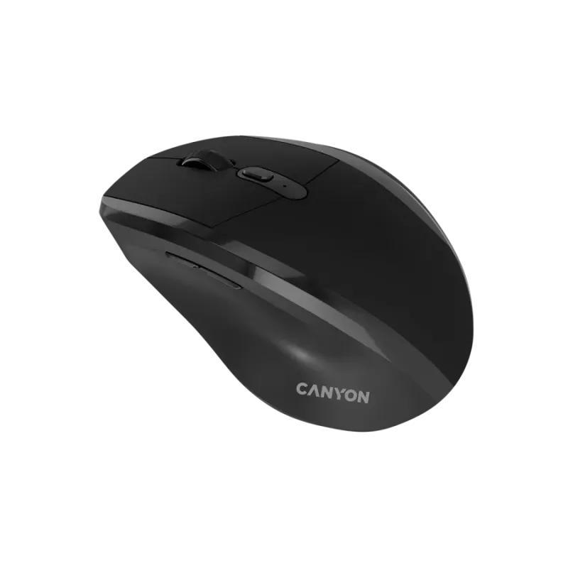 CANYON OnClick 17 ergonominė belaidė pelė 1600 DPI 6 mygtukai juoda