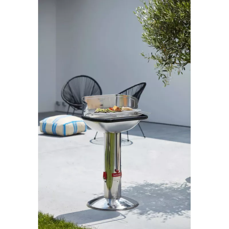 Barbecook Loewy 55 SST anglies kepsninė, 59,8 x 35,4 x 101 cm, nerūdijančio plieno grotelės, juoda