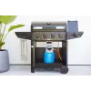 Barbecook dujinė kepsninė Luca 412 su spintele ir šoniniu degikliu, 145,4 x 60,3 x 112,3 cm, juoda