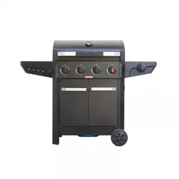 Barbecook dujinė kepsninė Luca 412 su spintele ir šoniniu degikliu, 145,4 x 60,3 x 112,3 cm, juoda