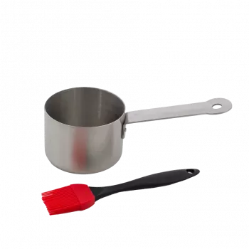 Barbecook Nerūdijančio plieno padažo puodas su teptuku 10,5 x 7,5 x 23 cm BC-ACC-7211