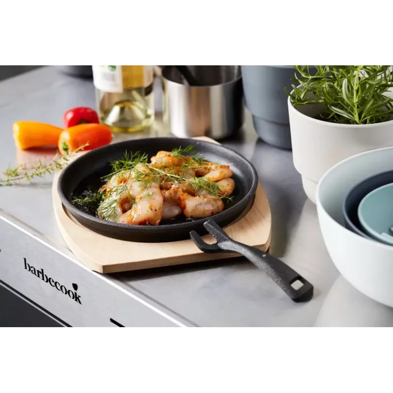 Barbecook ketaus grilio keptuvė su bambukine padėkliuku (po 2 vnt.) BC-ACC-7420