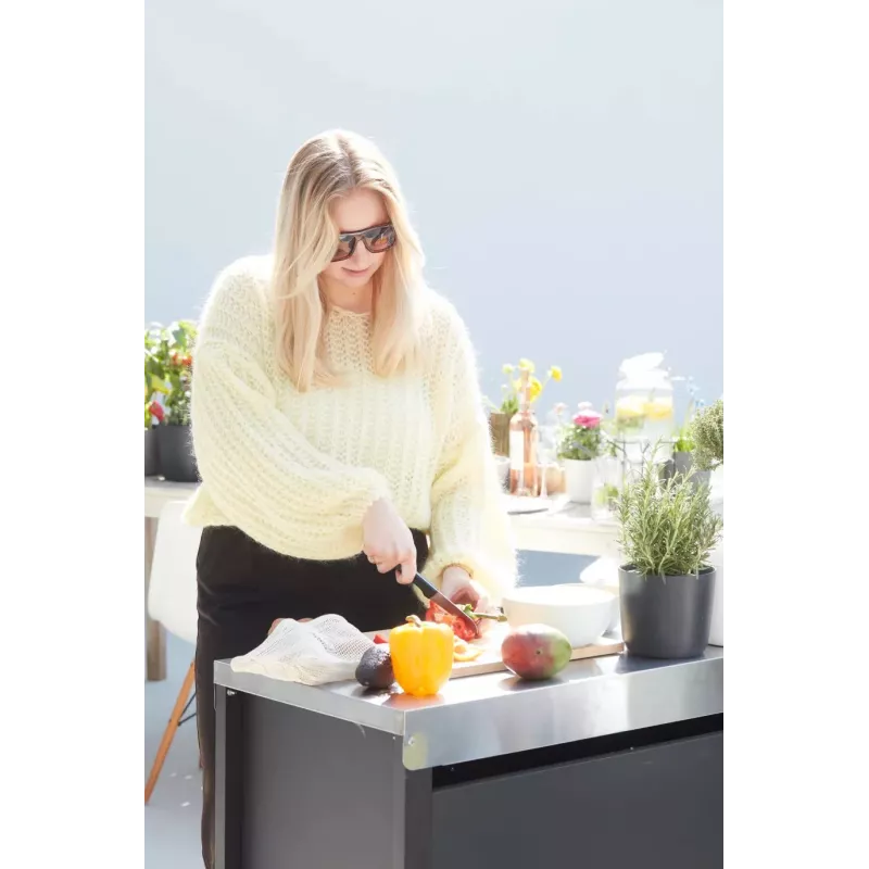 Barbecook Premium Buddy, skirta dujinei kepsninei BC-GAS-2070 – juodas šoninis stalelis