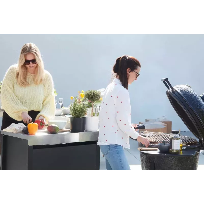 Barbecook Premium Buddy, skirta dujinei kepsninei BC-GAS-2070 – juodas šoninis stalelis
