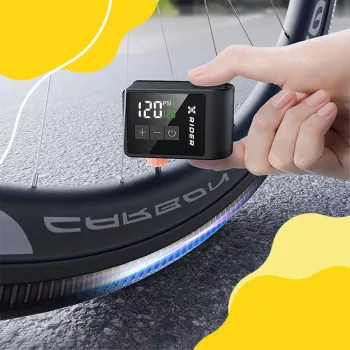 XRIDER XR00MAP01 Elektrinis dviračio siurblys - 150 PSI, skaitmeninis LCD, įkraunamas per USB-C