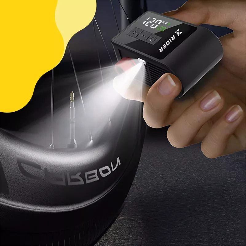 XRIDER XR00MAP01 Elektrinis dviračio siurblys - 150 PSI, skaitmeninis LCD, įkraunamas per USB-C