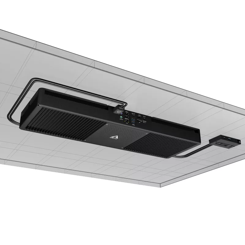 ARCTIC Senza AI 370 Under Desk PC - AMD Ryzen AI 9 HX 370, 32GB LPDDR5x, 1TB SSD, Radeon 890M, Windows 11 Pro