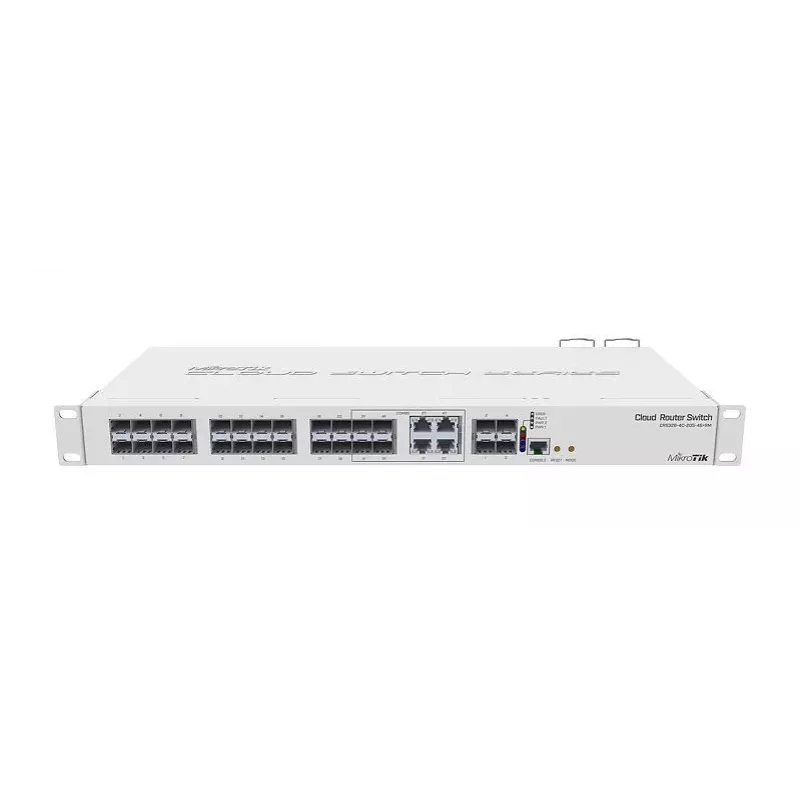 MikroTik CRS328-4C-20S-4S+RM valdomas L2/L3 jungiklis, 1U montavimui į stelažą, 20x SFP, 4x SFP+, 4x Combo, baltas