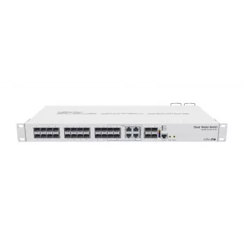 MikroTik CRS328-4C-20S-4S+RM valdomas L2/L3 jungiklis, 1U montavimui į stelažą, 20x SFP, 4x SFP+, 4x Combo, baltas