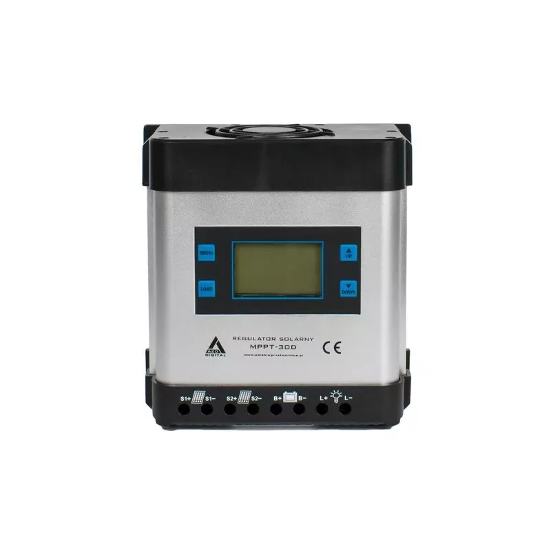 Saulės MPPT įkrovimo valdiklis AZO Digital 12/24V 30A LCD ekranas