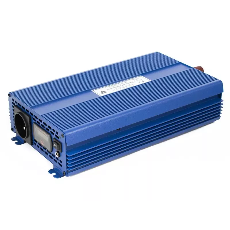 AZO Digital 24 VDC / 230 VAC ECO MODE SINUS IPS-2000S PRO 2000W gryno sinuso bangos įtampos keitiklis