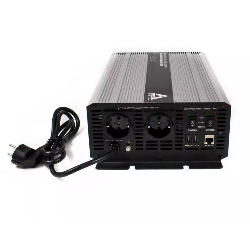 AZO Digital UPS-4000SR Nepertraukiamo maitinimo šaltinis 4000VA/2000W gryno sinuso bangos 12V DC į 230V AC linijinis-interaktyvus UPS su AVR