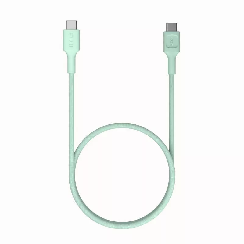 Green Cell PowerStream USB-C į USB-C laidas 100W 1,2m mėtų žalia