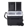 HCALORY P40M+ 40L automobilinis šaldytuvas su Bluetooth, DC 12V/24V, AC 100-240V, -20°C iki +20°C, skaitmeninis LCD ekranas, jutiklinis skydelis, USB prievadas