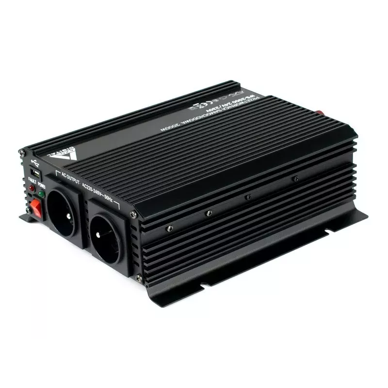 AZO Digital 12 VDC / 230 VAC automobilinis keitiklis IPS-2000 2000W gryno sinuso bangos
