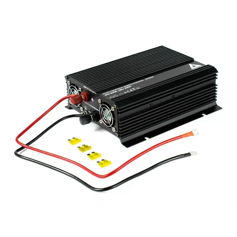 AZO Digital 12 VDC / 230 VAC automobilinis keitiklis IPS-2000 2000W gryno sinuso bangos