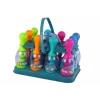 LEAN TOYS Įgūdžių žaidimas Boulingas su kamuoliais ir vaivorykštiniu stovu