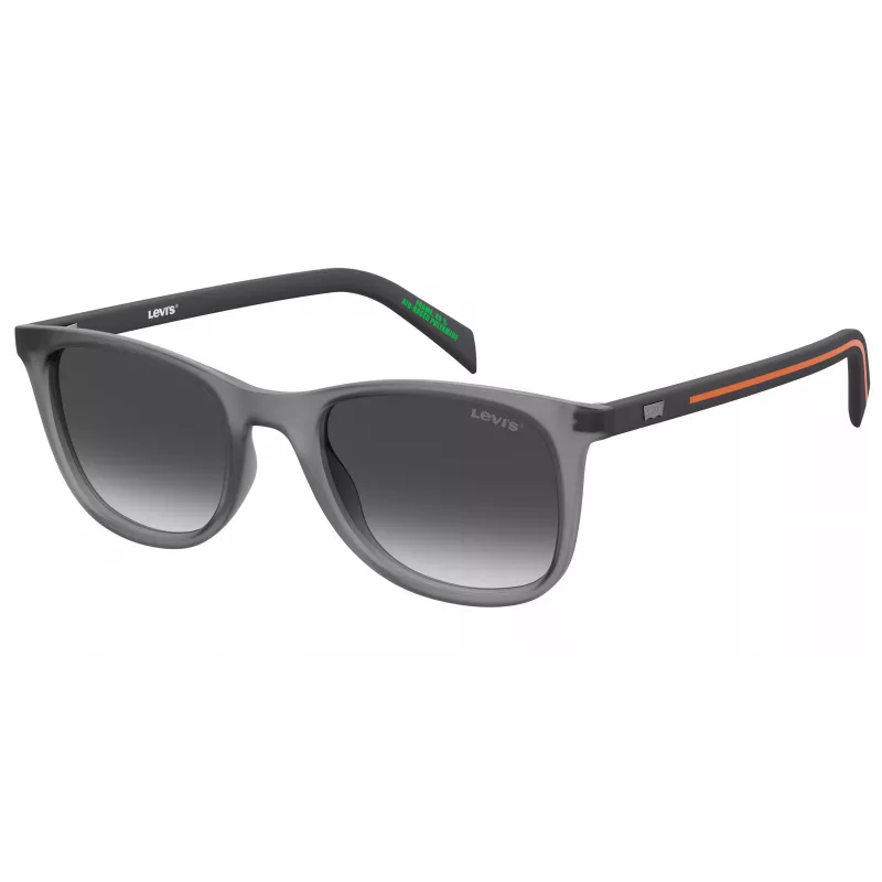 LEVI'S LV-5072-S-RIW Vyriški akiniai nuo saulės, stačiakampis plastikinis rėmelis, pilki lęšiai, 51 mm