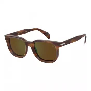DAVID BECKHAM DB-7133-S-EX4 Akiniai vyrams, stačiakampiai, acetatas/metalas 52/20/150 mm UV400