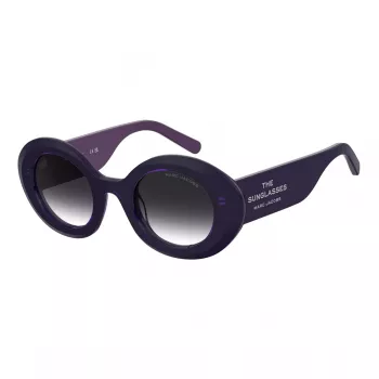 THE MARC JACOBS Moteriški Akiniai Nuo Saulės MARC799SRY8 Havana Acetato Kvadratinis Rėmas Rudi Gradientiniai Lęšiai 47/24/140 mm