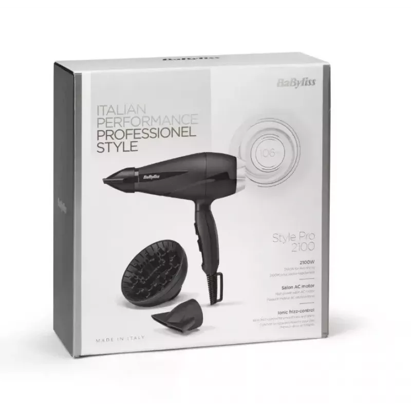 BaByliss 6710DE Plaukų džiovintuvas 2200W Profesionalus AC variklis Joninis Šalto oro fiksavimas 2 koncentratoriai