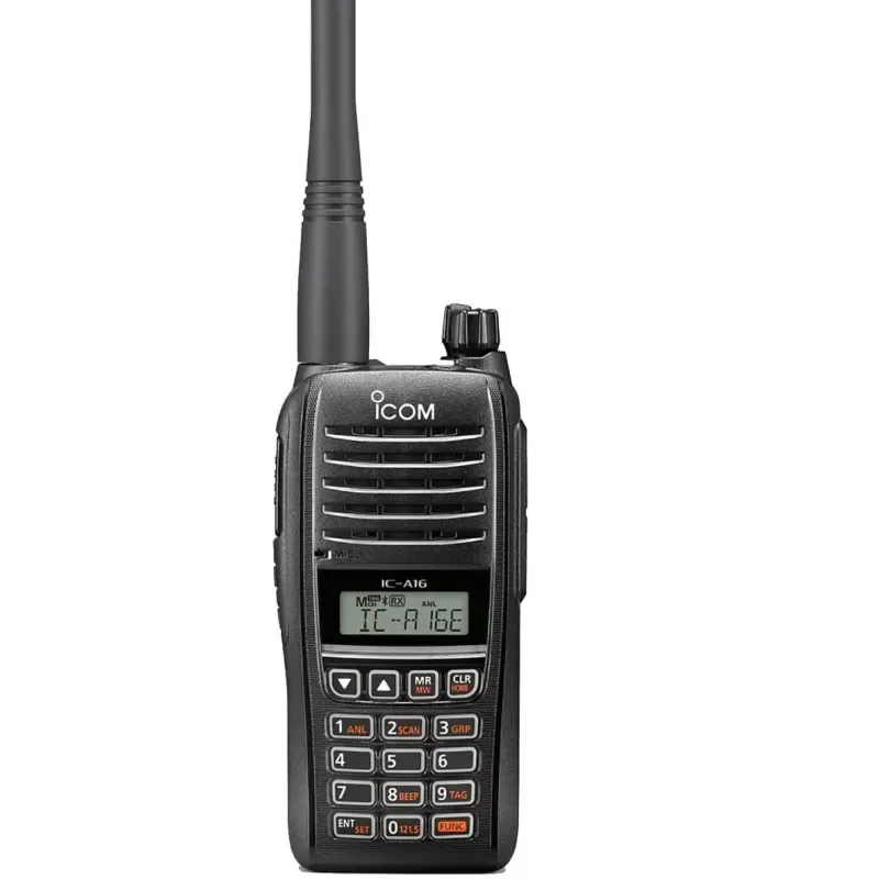 ICOM IC-A16E Aviation Portable Transceiver with Bluetooth and Active Noise Cancelling
