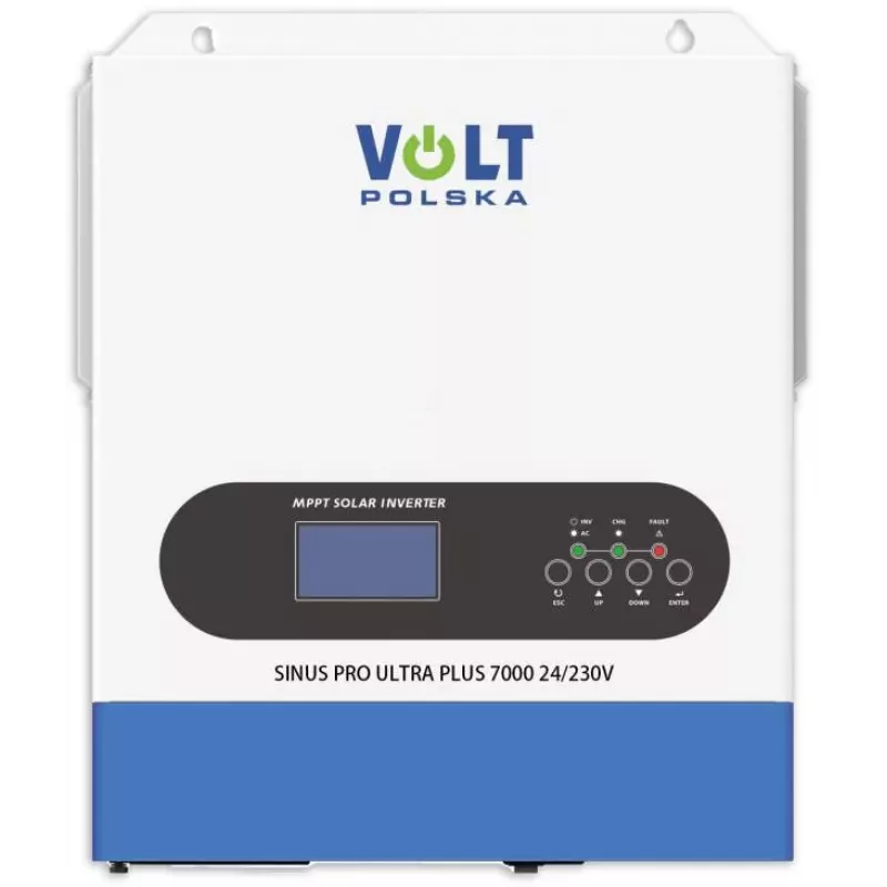 Volt Polska SinusPro ULTRA PLUS 7000 24/230V saulės keitiklis 3500/7000W Wi-Fi + 100A