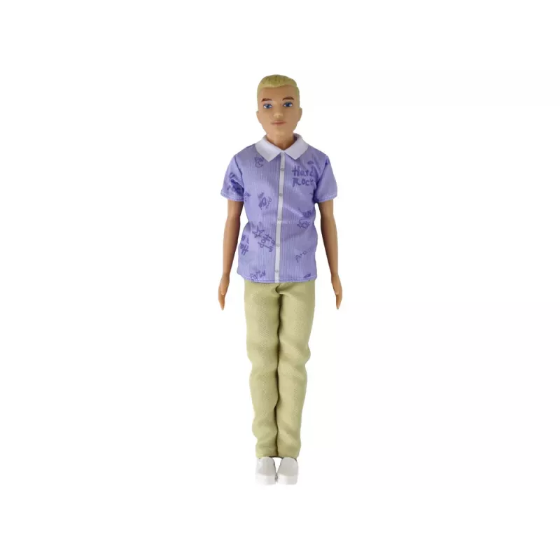 LEAN TOYS vaikiška lėlė berniukas Paulo marškiniai šviesūs plaukai