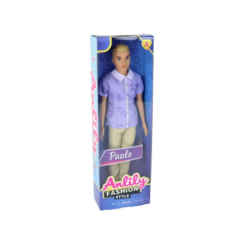 LEAN TOYS vaikiška lėlė berniukas Paulo marškiniai šviesūs plaukai