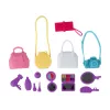 LEAN TOYS Anlily lėlės rinkinys su rankinėmis ir stilizavimo priedais