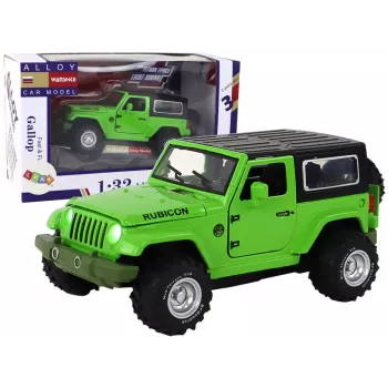 LEAN TOYS Visureigis Automobilis Baterijomis Varomas Trinties Pavara Metalinis Žalias 1:32