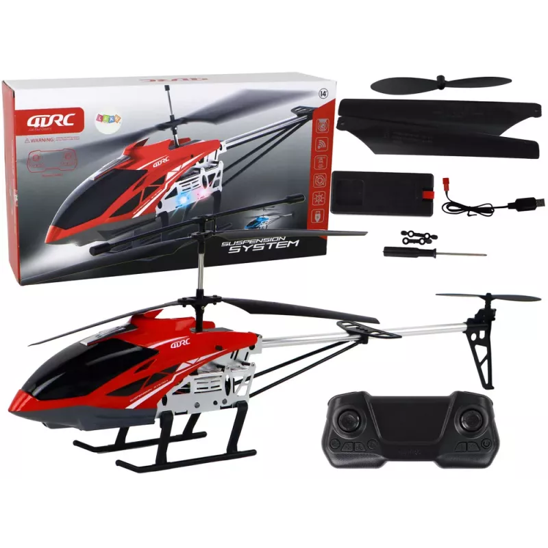 LEAN TOYS RC sraigtasparnis nuotolinio valdymo sraigtasparnis 70 cm raudonas