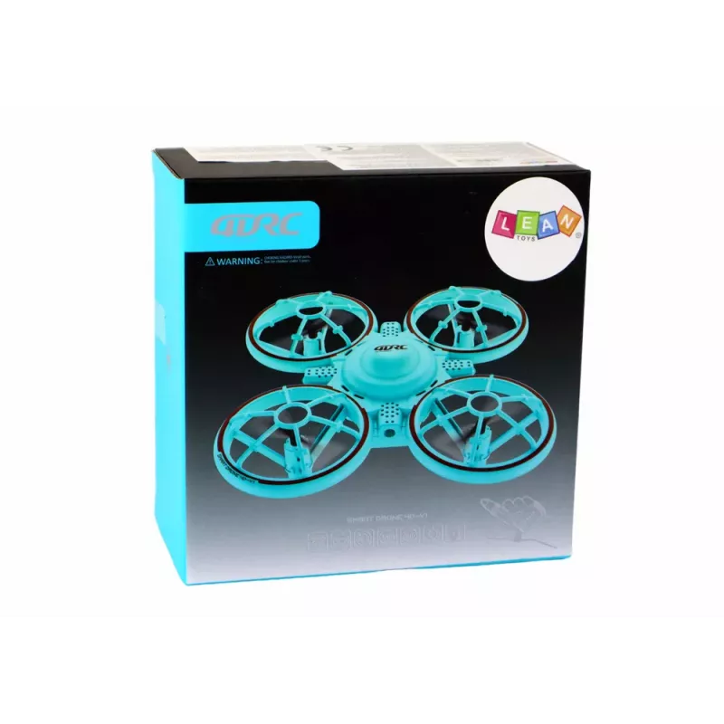 LEAN TOYS nuotoliniu valdymu dronas su mėlynais šviesos diodais