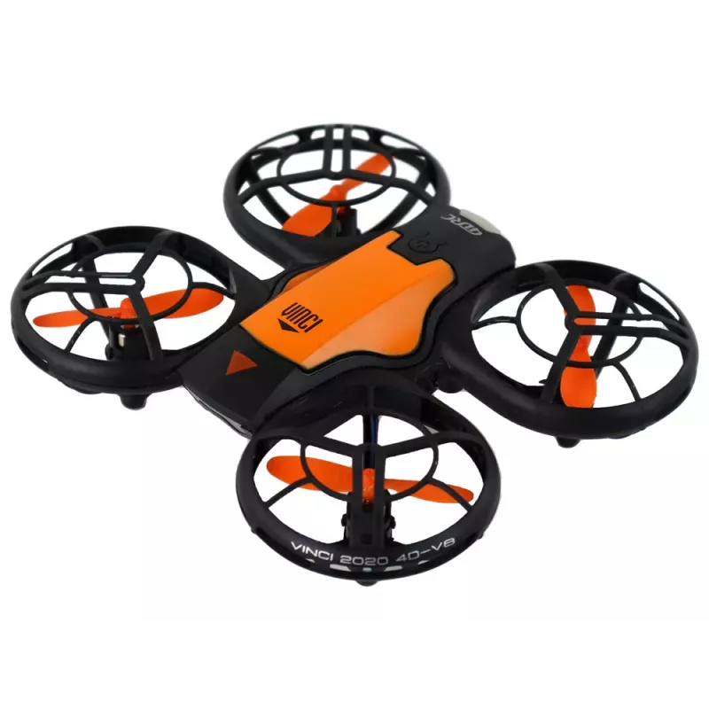 LEAN TOYS nuotoliniu valdymu dronas su šviesomis oranžinis