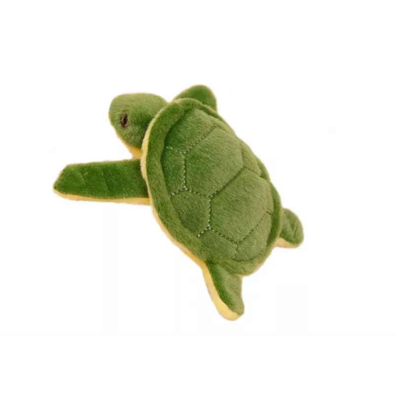 LEAN TOYS Turtle Plush Mascot Keychain Squeaker Green 15 cm