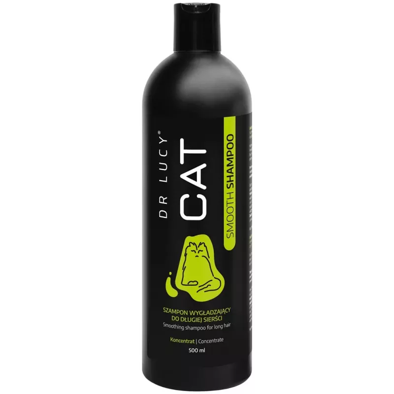 DR LUCY Cat Smooth Shampoo 500 ml koncentruotas, glotninantis šampūnas ilgaplaukėms katėms