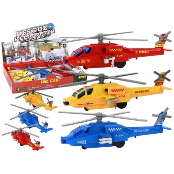 LEAN TOYS Aliuminio gelbėjimo sraigtasparnis Mix Drive RC sraigtasparnis 3 kanalų 2,4 GHz