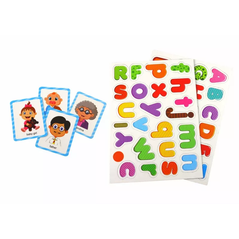 LEAN TOYS Edukacinis magnetinis dėlionės rinkinys su daugiafunkcine lenta, 100-120 dalių, gyvūnų tema, dvipusė balta ir juoda lenta, medinė dėžutė, nuo 3 metų