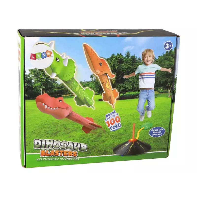 LEAN TOYS Volcano Launcher Rocket Dinosaurs Game At Home And Backyard